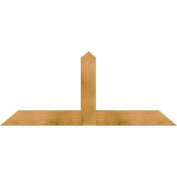 Ekena Millwork Portland Rough Sawn Timber Gable Bracket, Western Red Cedar, 48"W x 20"H x 4"D x 4"F, 10/12 Pitch GBW048X20X0404POR00RWR - main